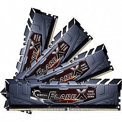 64 GB G.Skill DIMM DDR4-3200 (4x 16 GB) Quad-Kit (schwarz. F4-3200C16Q-64GFX. Flare X. INTEL XMP)
