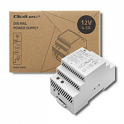 Qoltec Din Rail Power Supply 60W 24V 2.5A Grey