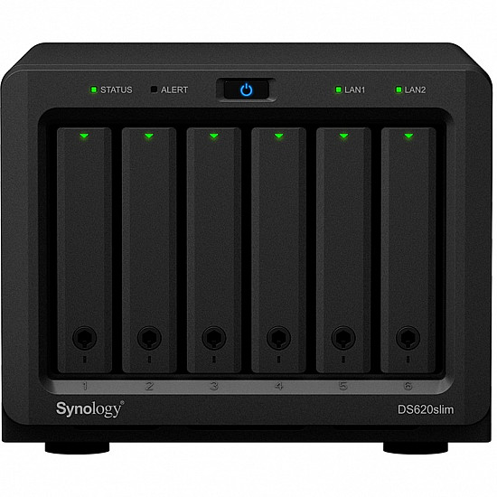 Synology DiskStation DS620SLIM NAS/storage server Desktop Intel® Celeron® J3355 2 GB DDR3L DiskStation Manager Black