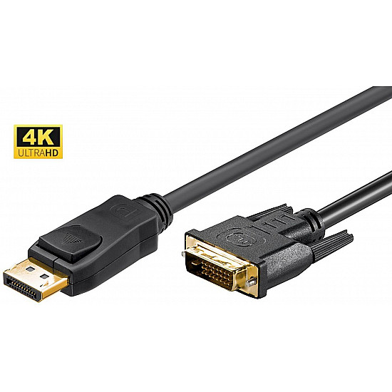 DP v1.2- DVI-D 24+1, DisplayPort to DVI-D Cable 3m