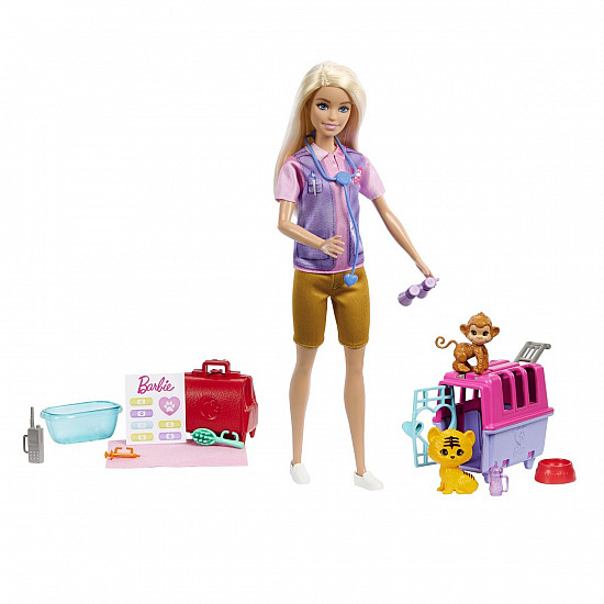 Barbie Careers Animal Rescue Recover Playset