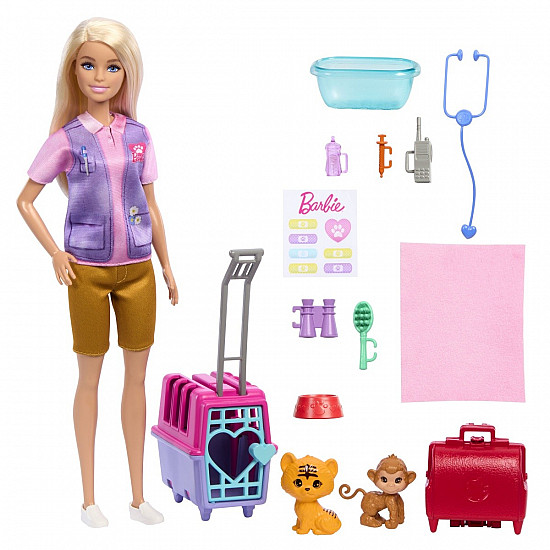 Barbie Careers Animal Rescue Recover Playset