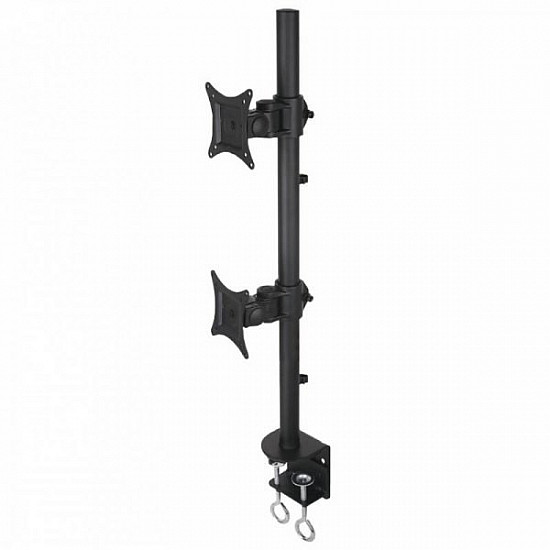 TECHLY 020690 Double twin desk LED/LCD monitor arm 13inch-27inch 2x10kg vertical adjustable - Towar z uszkodzonym opakowaniem (P)