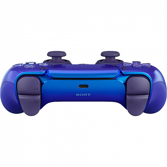[AI generated title] Sony Ps5 Controller Dualsense V2 Chrome Indigo Haptisk Feedback Genopladelig