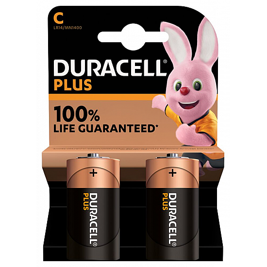 1x2 Duracell Plus Baby C MN1400 LR14 1,5V