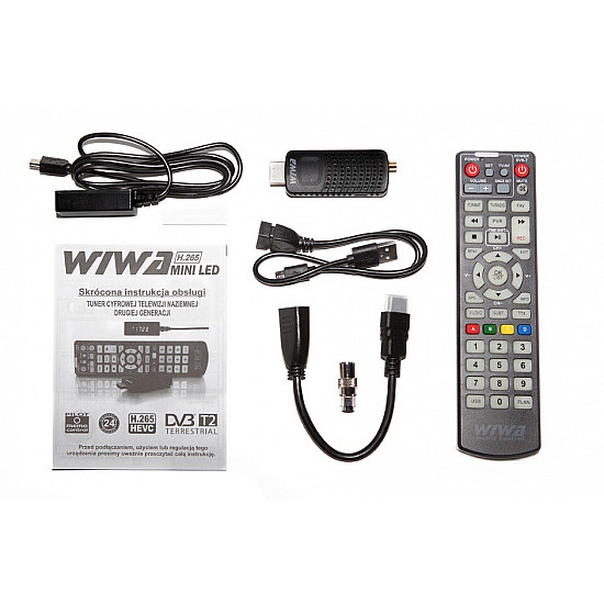 Tuner TV H.265 MINI LED DVB-T/DVB-T2 H.265 HD