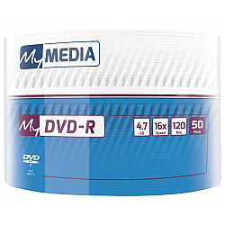 1x50 MyMedia DVD-R 4,7GB 16x Speed matt silver Wrap