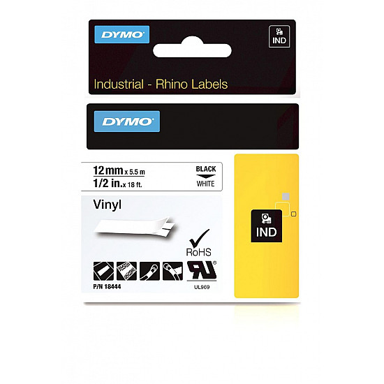 DYMO 12mm RHINO Coloured vinyl label-making tape D1