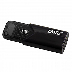 EMTEC B110 Click Easy 3.2 - 512 GB - USB Typ-A - 3.2 Gen 2 (3.1 Gen 2) - 20 MB/s - Dia - Schwarz