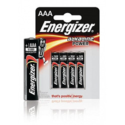 ENERGIZER BATTERY ALKALINE POWER AAA LR03 4 PIECES