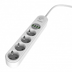 Energizer EPB2500W00EU power extension 2 m 4 AC outlet(s) Indoor White