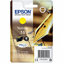 16 3.1 ml Yellow original ink cartridge for WorkForce WF-2010. WF-2510. WF-2520. WF-2530. WF-2540. W