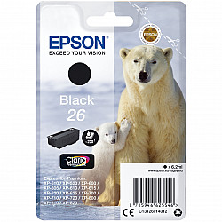 26 6.2 ml black original ink cartridge for Expression Premium XP-510. 520. 600. 605. 610. 615. 620.