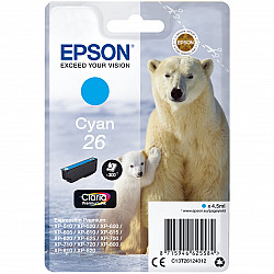 26 4.5 ml Cyan original blister pack ink cartridge for Expression Premium XP-510. 520. 600. 605. 610