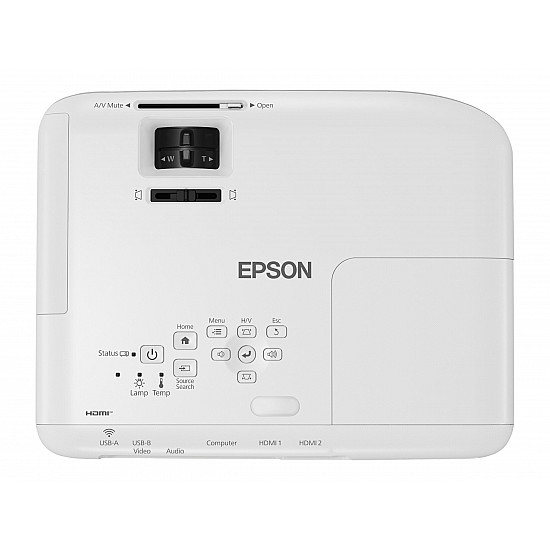 (1920x1080) Epson EB-FH06 3-LCD Portable 3500-Lumen 16:9 VGA HDMI CompositeVideo Speaker Full HD White 28-37dB