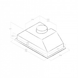 Elica ERA C BL/A/52 Built-in Black 370 m³/h