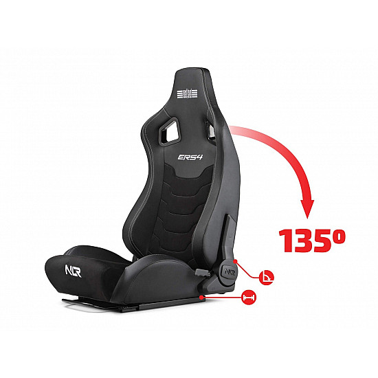 Next Level Racing PU Leather and Suede Reclining Seat ERS4 Elite PU Leather & Suede Edition Black