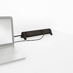 Extension cord 4x2PZ 1,5m black