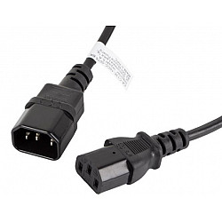 LANBERG CA-C13E-10CC-0018-BK extension power cable C13-> C14 1.8m