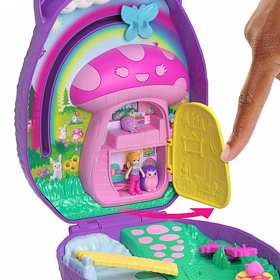Figures set Polly Pocket Compact bag The hedgehog family