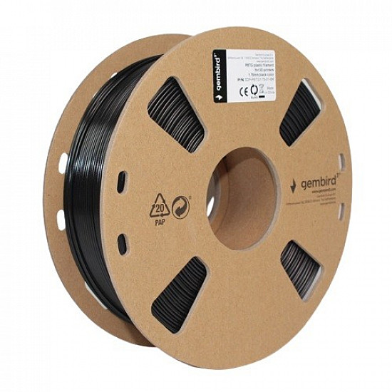 Gembird PETG filament 1.75mm Sort 3DP-PETG1.75-01-BK