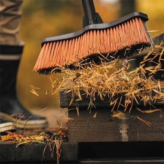 Solid Allzweckbesen M schwarz/orange, 38cm