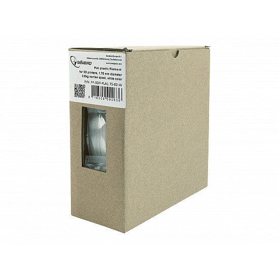 Gembird 3DP-PLA+1.75-02-W 3D printing material Polylactic acid (PLA) White 1 kg