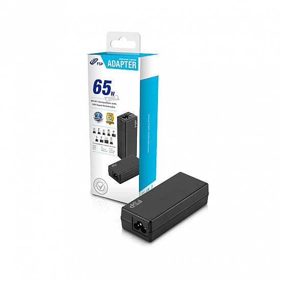 Notebook-Netzteil NB PRO 65W schwarz, inkl. 9 Steckeradapter