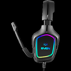 Gaming headphones with microphone AP-U750MV, black (USB, RGB)