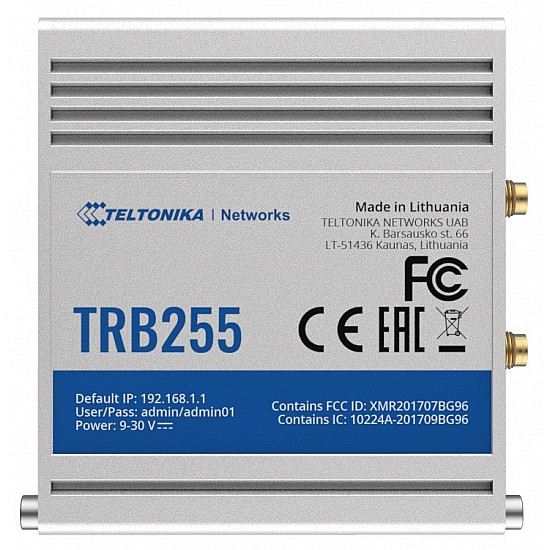 Teltonika TRB255 Industrial LTE Cat M1 Gateway LTE Cat M1 / NB-IoT/ EGPRS, LPWAN Modem