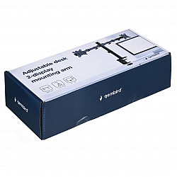 Adjustable desk 2-display mounting arm (rotate, tilt, swivel), 17 inches-32 inches, up to 9 kg