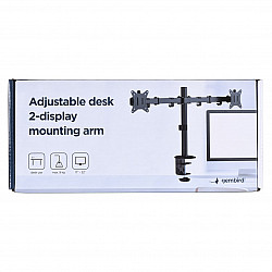 Adjustable desk 2-display mounting arm (rotate, tilt, swivel), 17 inches-32 inches, up to 9 kg