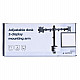 Adjustable desk 2-display mounting arm (rotate, tilt, swivel), 17 inches-32 inches, up to 9 kg