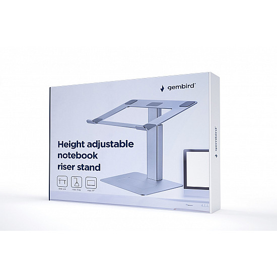 15.6-inch notebook stand with height adjustment, silver