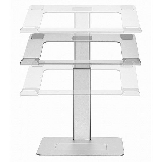 15.6-inch notebook stand with height adjustment, silver