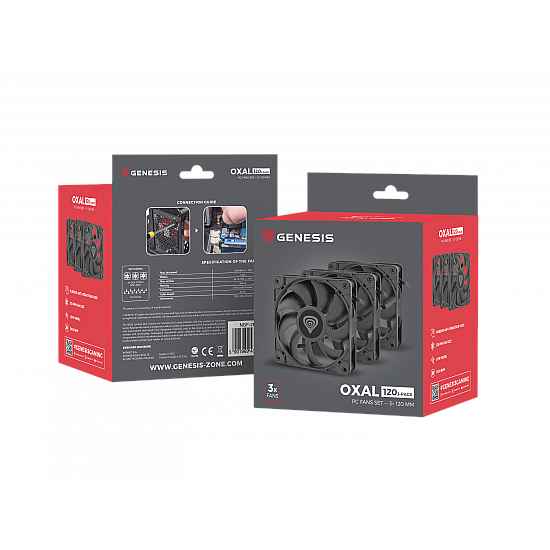 Cooling fan Genesis Oxal 120 3 pieces