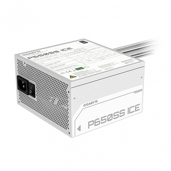 GIGABYTE GP P650SS ICE maitinimo blokas su 650W, 80 PLUS SILVER, ATX 3.0 2025