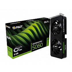 Graphics Card PALIT NVIDIA GeForce RTX 5060 8 GB GDDR7 128 bit PCIE 5.0 16x Dual Slot Fansink 1xHDMI 3xDisplayPort NE75060S19P1-GB2063D