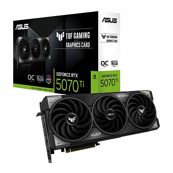 ASUS TUF RTX 5070 TI O16G GAMING vaizdo plokštė su 16GB, GDDR7, PCIE 5.0 2025