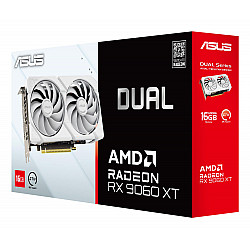 Graphics Card ASUS AMD Radeon RX 9060 XT 16 GB GDDR6 PCI Express 5.0 Active DUAL-RX9060XT-16G-WH