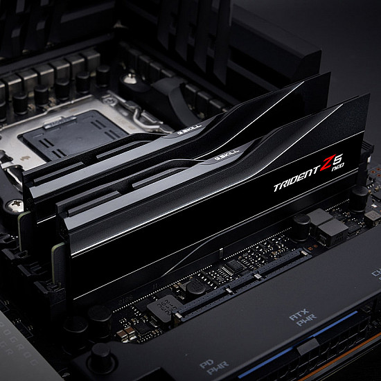 G.Skill Trident Z5 Neo, DDR5-5600, CL28, AMD EXPO - 32 GB Dual-Kit, Schwarz G.Skill Trident Z5 Neo, DDR5-5600, CL28, AMD EXPO - 32 GB Dual-Kit, Schwarz
