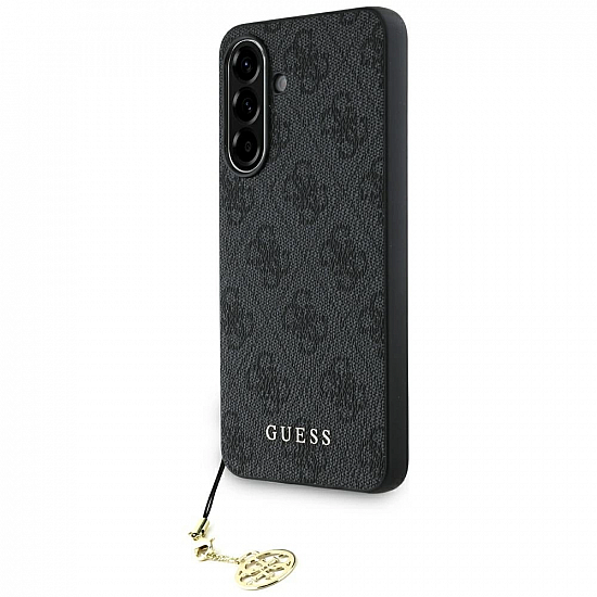 GUESS 4G Charms Collection Case Samsung Galaxy A56 TPU/PC/Eco leather Black