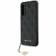 GUESS 4G Charms Collection Case Samsung Galaxy A56 TPU/PC/Eco leather Black