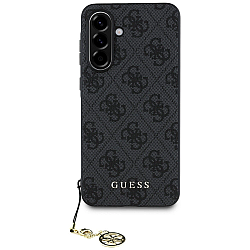 GUESS 4G Charms Collection Case Samsung Galaxy A56 TPU/PC/Eco leather Black