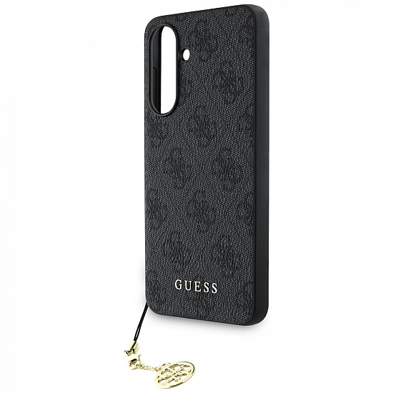 GUESS 4G Charms Collection Case Samsung Galaxy A56 TPU/PC/Eco leather Black