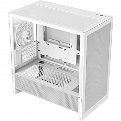 NZXT H3 Flow Micro ATX Mini Tower Case with Glass Panels (White)