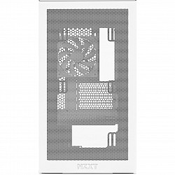 NZXT H3 Flow Micro ATX Mini Tower Case with Glass Panels (White)