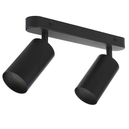 Wall and ceiling light, spotlight, movable, aluminium, 2xGU10, 55x100 mm, black matt, MCE452 B