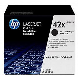 42X 2-pack black Original LaserJet high-yield toner cartridges, 6000 pages, black