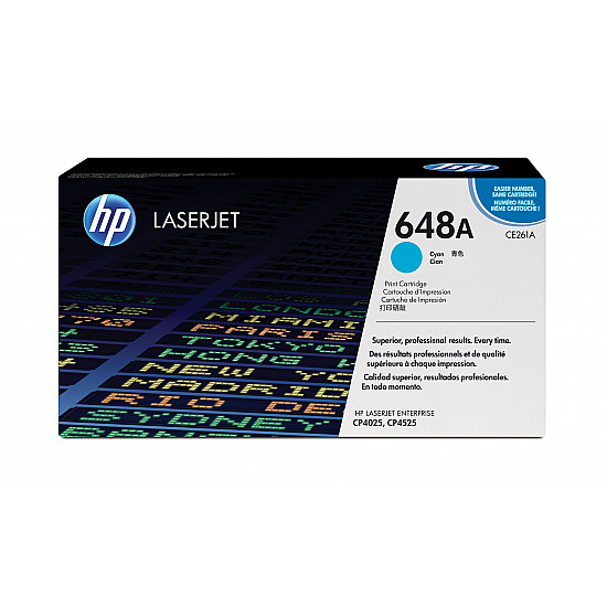 HP Toner CE261A cyan HV improoved ColorSphere toner Smart Printing Technology Color LaserJet CM4025/CP4525 11000 pages